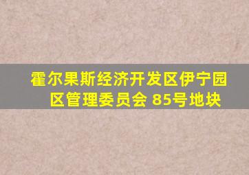 霍尔果斯经济开发区伊宁园区管理委员会 85号地块